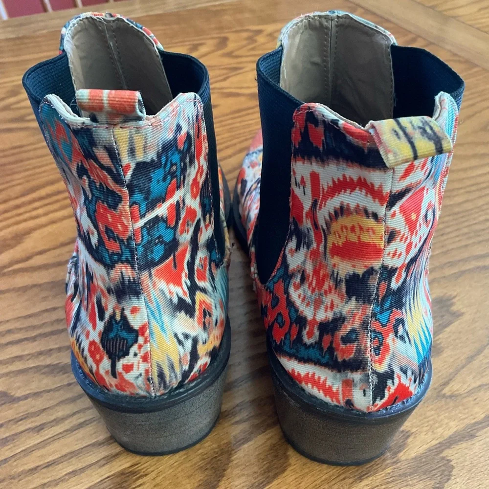 Coconuts Jezebel Colorful Ankle Booties, Women’s Sz 9M